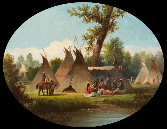 Assiniboin Encampment on the Upper Missouri from John Mix Stanley