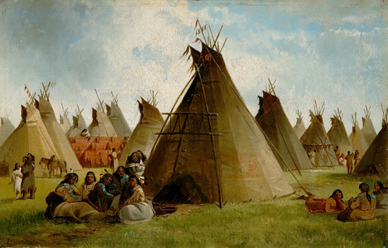 Prairie Indian Encampment from John Mix Stanley