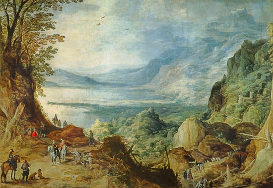 Landscape with Sea and Mountains from Joos de Momper