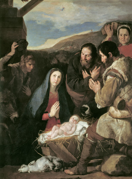 J.de Ribera / Adoration of the sheperds from José (auch Jusepe) de Ribera