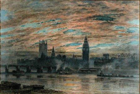 Westminster from the Surrey Bank from Joseph Arthur Palliser Severn