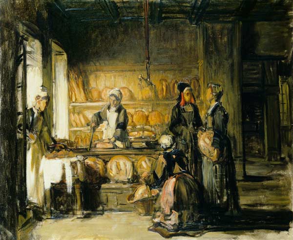 Interior of a Breton Boulangerie, c.1906 (oil on canvas) from Joseph Bail