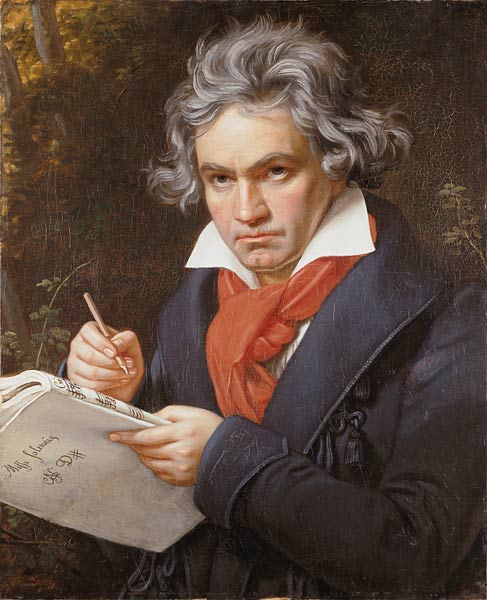 Bildnis Ludwig van Beethoven beim Komponieren der Missa Solemnis. from Joseph Karl Stieler