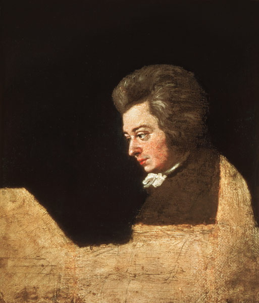 Bildnis Wolfgang Amadeus Mozart. (1756-91) am Piano from Joseph Lange