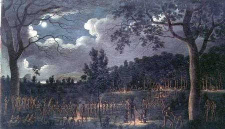 Corroboree at Newcastle from Joseph Lycett