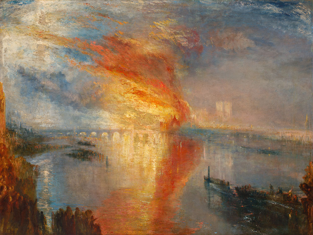 Der Brand des Parlamentsgebäudes, 16. Oktober 1834 from William Turner