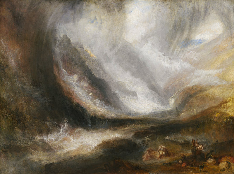 Schneesturm. Lawine und Überschwemmung from William Turner