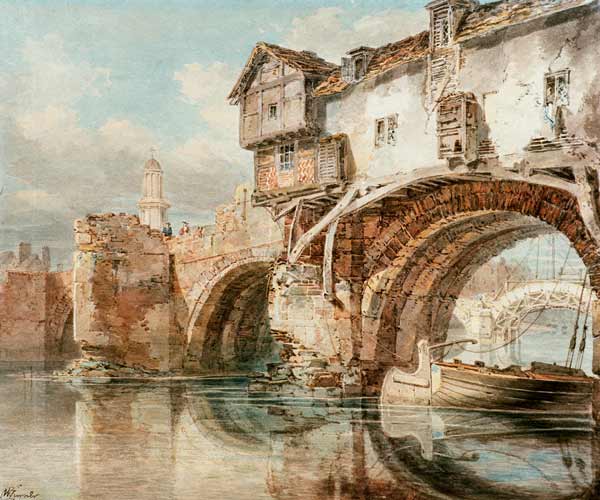 W.Turner, Old Welsh Bridge in Shrewsbury from William Turner