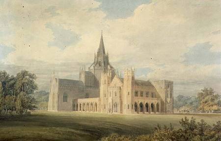 Perspective View of Fonthill Abbey from the South West from William Turner