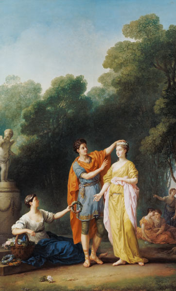 A Lover Crowning his Mistress from Joseph Marie Vien