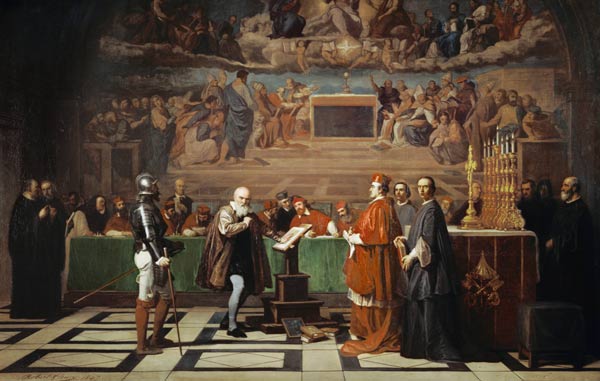 Galileo Galilei vor der Inquisition im Vatikan 1632. from Joseph Nicolas Robert-Fleury