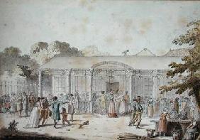 The Cafe Goddet, Boulevard du Temple, at the Time of the Consulat