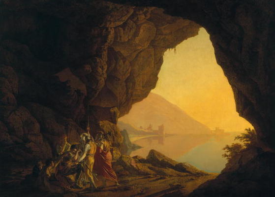 A Grotto in the Kingdom of Naples, with Banditti, exh. 1778 from Joseph Wright of Derby
