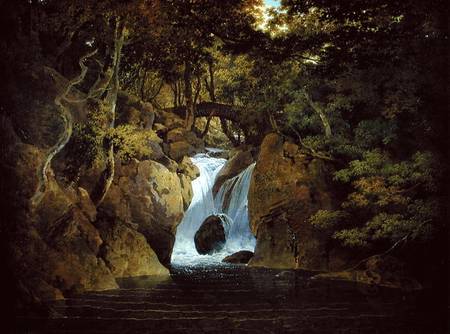 Rydal Waterfall from Joseph Wright of Derby