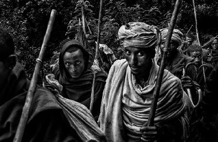 Bauern zurück von der Arbeit-I (Äthiopien)