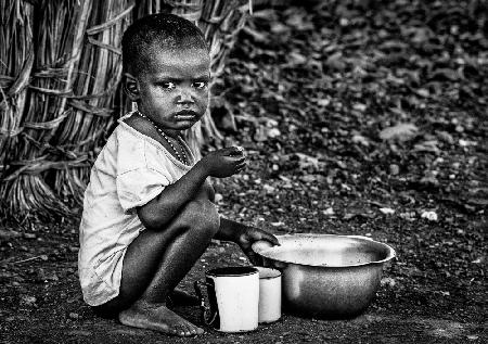 Ethnisches Kind der El Molo – Kenia