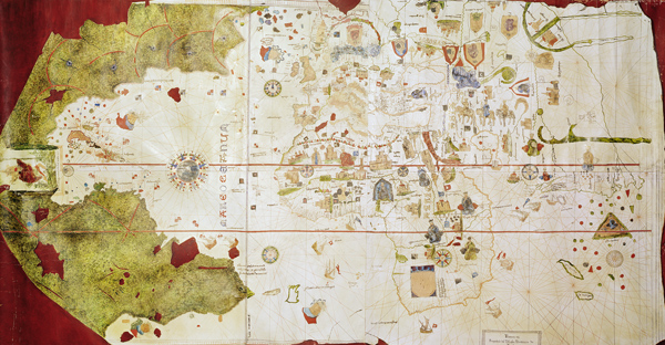 Mappa Mundi, 1502 (gouache and pen & ink on paper) from Juan de la Cosa