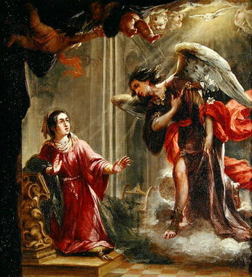 The Annunciation (oil on canvas) from Juan de Valdes Leal
