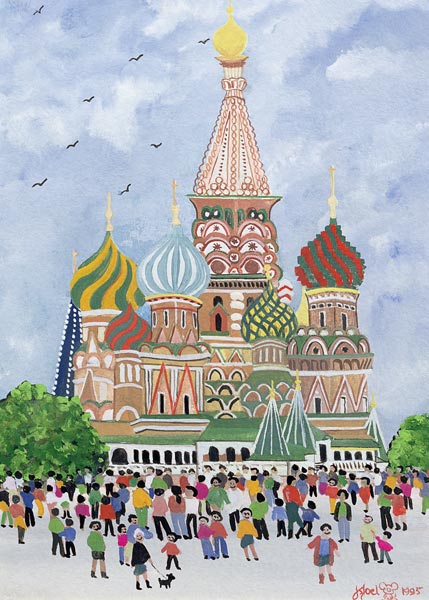 St. Basil''s Cathedral, Red Square, 1995 (w/c)  from Judy  Joel