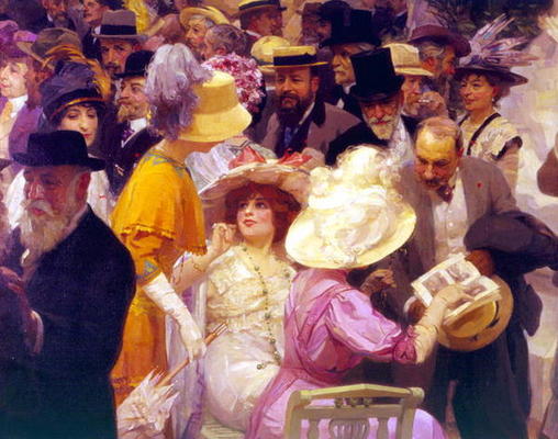 Friday at the French Artists' Salon, 1911 (oil on canvas (detail of 64809) from Jules Alexandre Grun