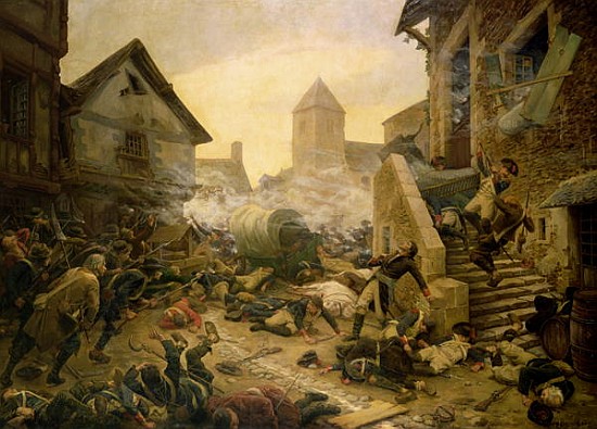 Combat at Cholet, or The Suicide of General Moulin in 1794 from Jules Benoit-Levy
