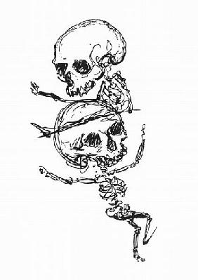 Skeletons, illustration from ''Complainte de l''Oubli et des Morts''
