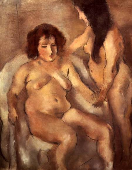 Two Nude Women (The Bordello) from Jules Pascin