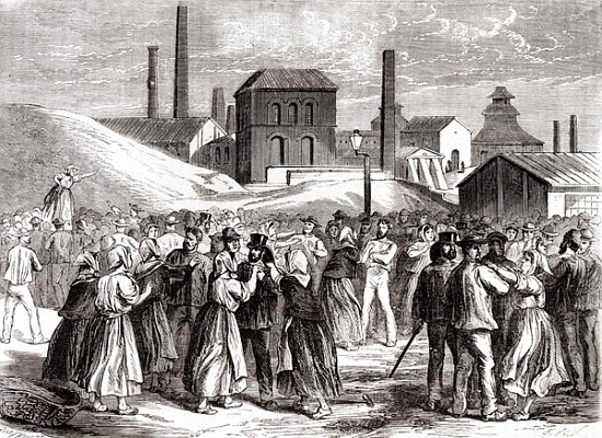 Women Demonstrating at the Le Creusot coal mine in April 1870 from Jules Pelcoq