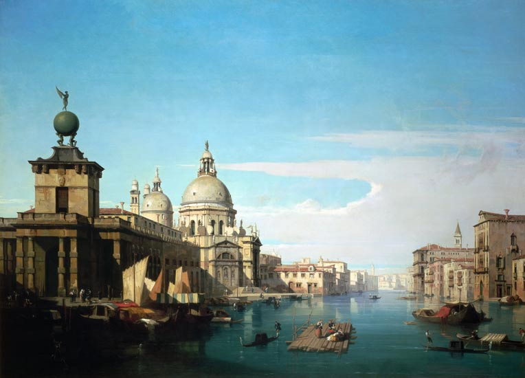 Entrance to the Grand Canal, Venice, with the Church of Santa Maria della Salute from Jules Romain Youant