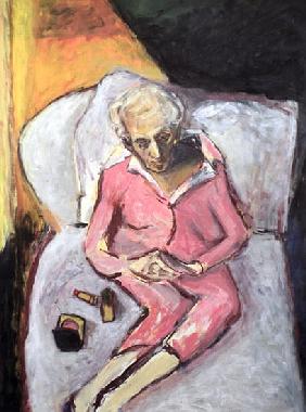 Woman with Lipstick (oil on canvas) 