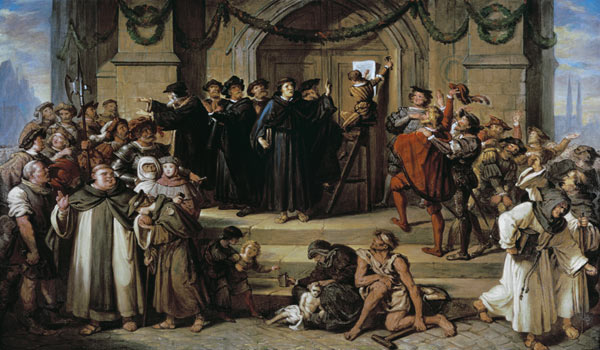 Der Anschlag der 95 Thesen durch Martin Luther from Julius Hübner
