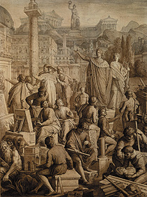 Ludwig I. beruft die in Rom weilenden deutschen Künstler nach München from Julius Schnorr von Carolsfeld