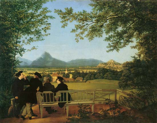 Aussicht vom Gaisberg auf Salzburg from Julius Schoppe d.Ä.