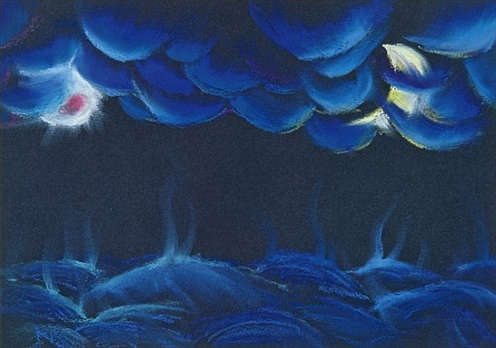 Creation Sun and Moon (pastel on paper)  from Jung Sook  Nam