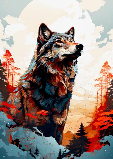 Wolf Tierkunst #Wolf
