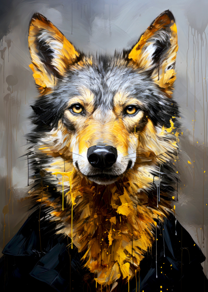 Wolf Tierkunst #Wolf from Justyna Jaszke