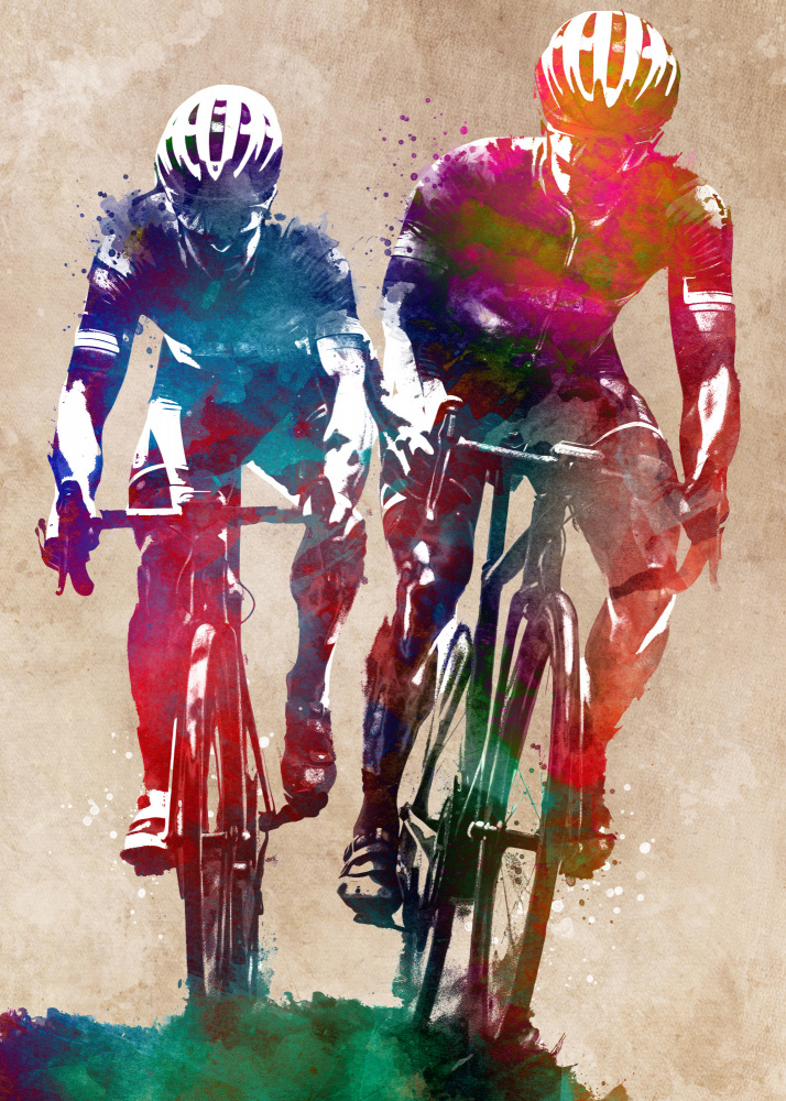 Zwei Radfahrer sportliche Kunst from Justyna Jaszke