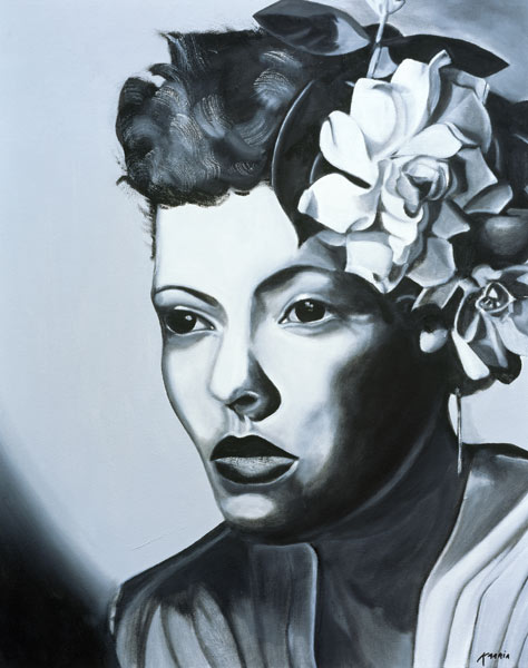 Billie Holiday (1915-59) (oil on canvas)  from Kaaria  Mucherera