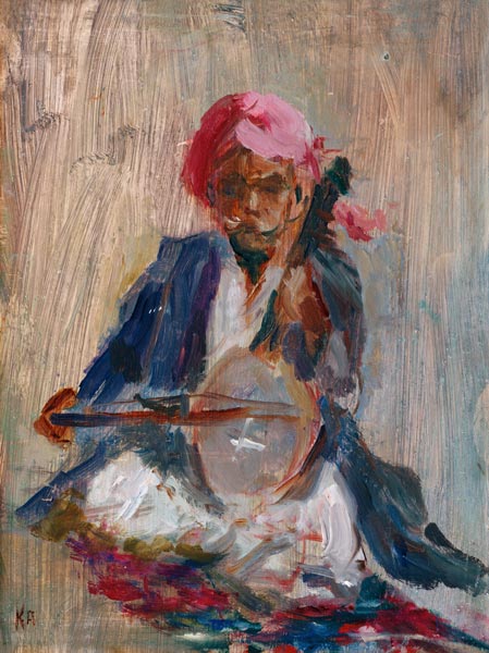 The Sitar Player, 2001 (oil on canvas)  from Karen  Armitage