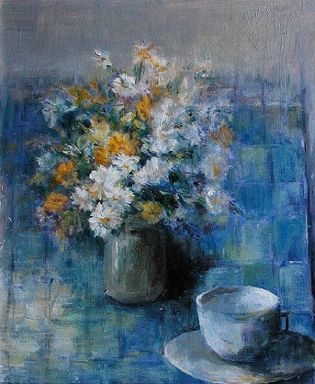 Teacup and Daisies (oil on canvas)  from Karen  Armitage