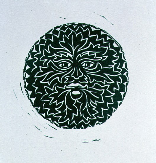The Green Man, 1998 (linocut and paper)  from Karen  Cater