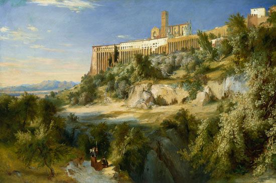 Blick auf Assisi. from Karl Eduard Ferdinand Blechen