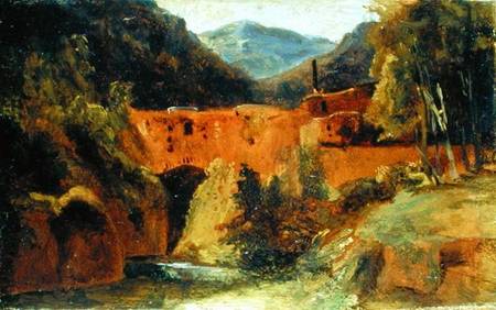 Mill in the valley near Amalfi from Karl Eduard Ferdinand Blechen
