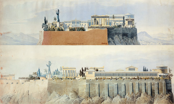 Ansichten der Akropolis gegen Osten und Norden from Karl Friedrich Schinkel