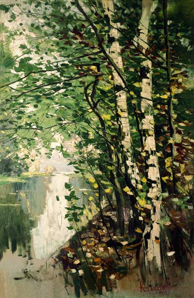 Birken am Fluß from Karl Hagemeister