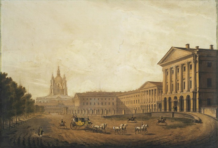 View of the Smolny Institute for Noble Maidens in Saint Petersburg from Karl Petrowitsch Beggrow