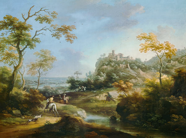Landschaft mit Hirschjagd. from Karl Ruthart