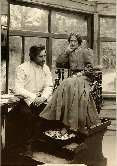 The author Leonid Andreyev with his wife Alexandra Michailovna from Karl Karlovich Bulla