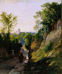 Landschaft mit Ansicht von Rom. from Károly Markó