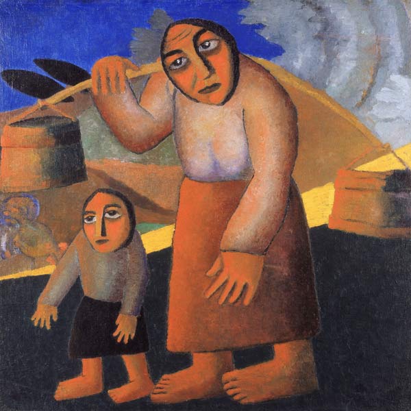Peasant Woman with Buckets and Child from Kasimir Malewitsch